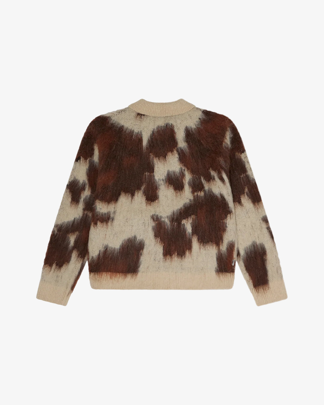 Obey Cow Pattern Zip Sweater